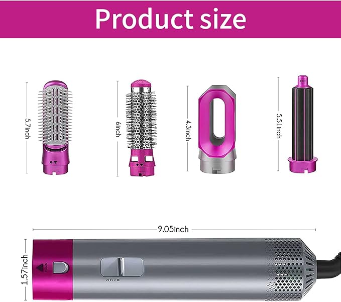ɢʟᴏᴡᴀʀᴀ™ Hot Hair Brush 5 in 1 – فرشاة الشعر الساخنة 5 في 1
