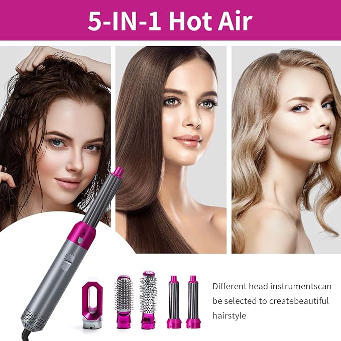 ɢʟᴏᴡᴀʀᴀ™ Hot Hair Brush 5 in 1 – فرشاة الشعر الساخنة 5 في 1