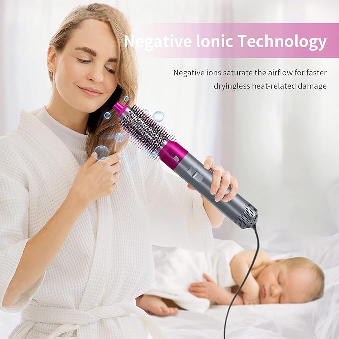 ɢʟᴏᴡᴀʀᴀ™ Hot Hair Brush 5 in 1 – فرشاة الشعر الساخنة 5 في 1