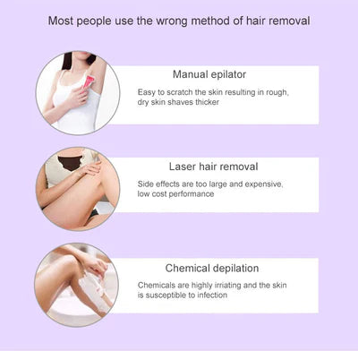 ɢʟᴏᴡᴀʀᴀ™Purple Epilator – آلة إزالة الشعر البنفسجية