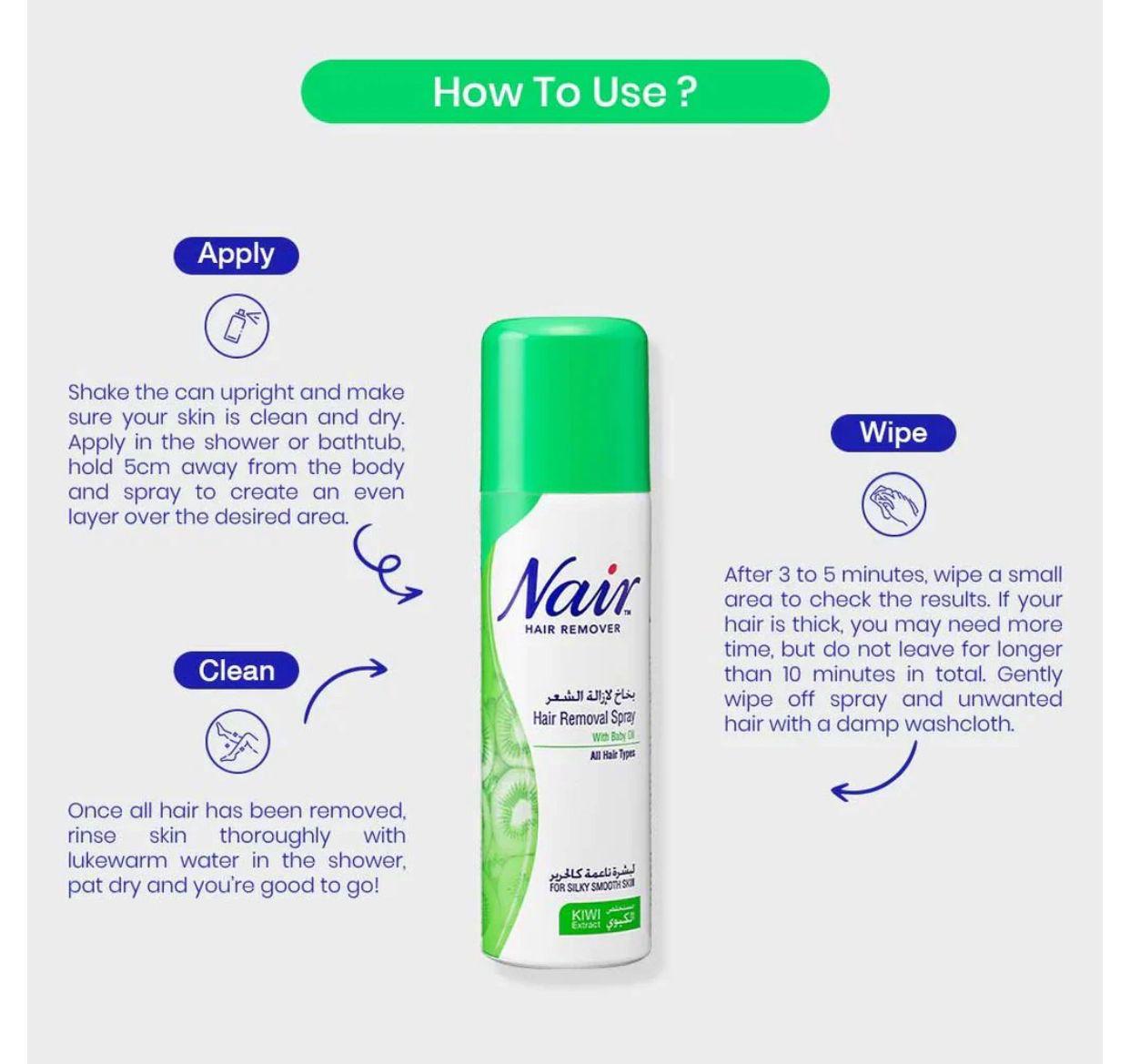 ɢʟᴏᴡᴀʀᴀ Nair Hair Removal Spray – بخاخ إزالة الشعر نير